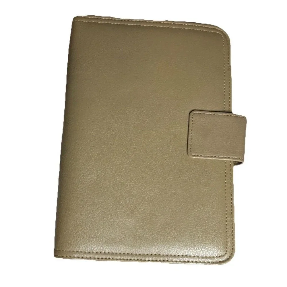 Franklin Covey 365 Beige Planner Organizer 7 Ring Binder Faux Leather Work